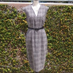 Gray Belted Sheath Dress Sz 8